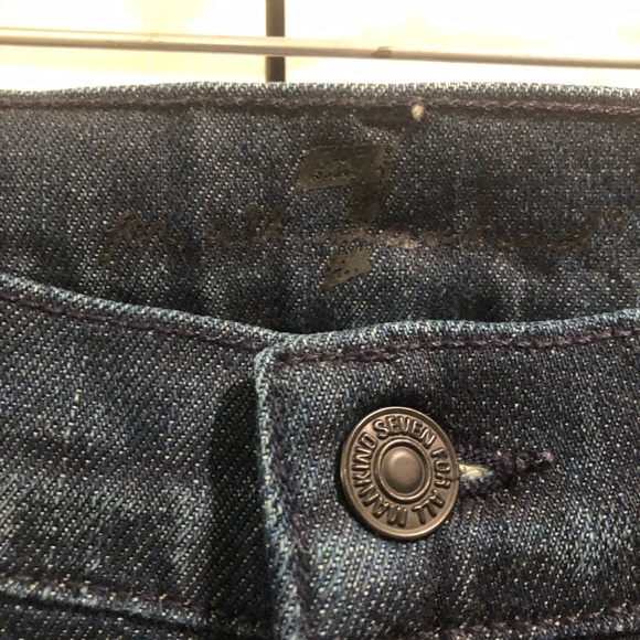 7 FOR ALL MANKIND DARK DENIM MINI SKIRT - Picture 3 of 4